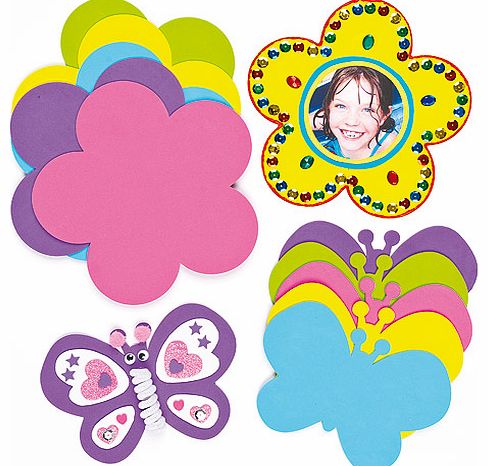 Butterfly & Flower Foam Blanks - Pack of 10