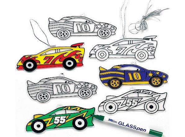 Car Suncatcher Hanging Decorations - Pack of 6