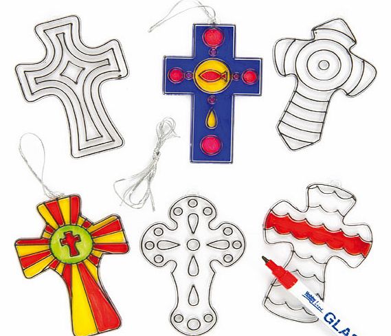 Cross Suncatchers - Pack of 6