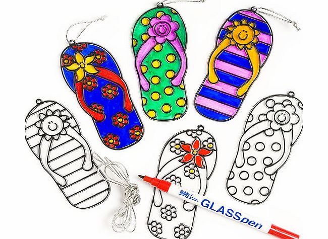 Flip-Flop Suncatcher Hanging Decorations - Pack