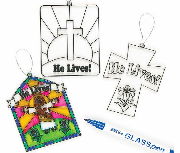 He Lives Suncatchers - Pack of 6