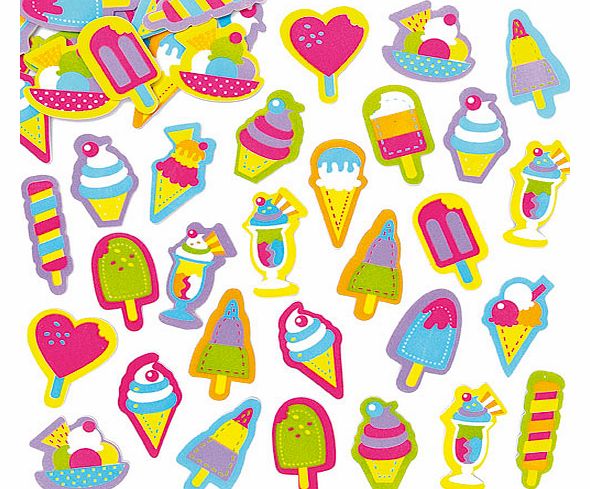 Ice Cream Foam Stickers - Pack of 100