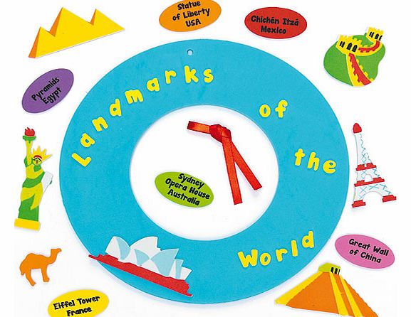 Landmarks of the World Wreath Decorations - Each