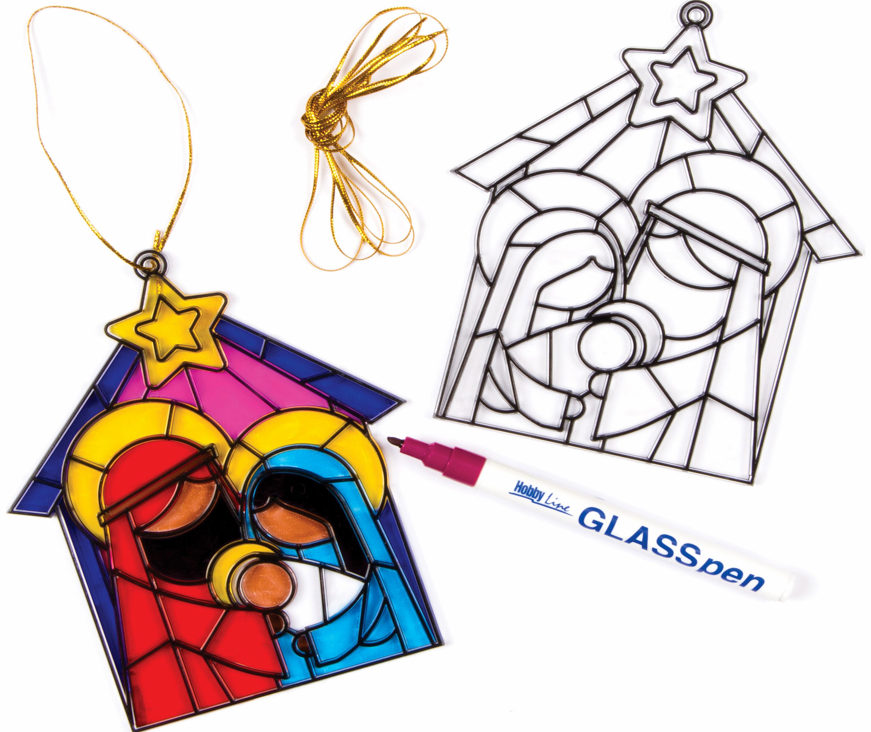 Nativity Suncatcher Decorations - Pack of 4