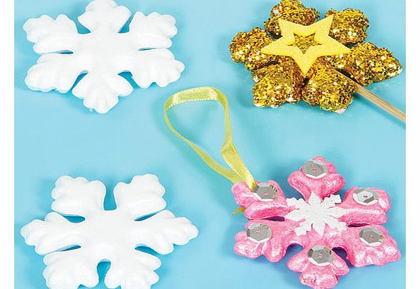 Polystyrene Snowflakes - Pack of 10