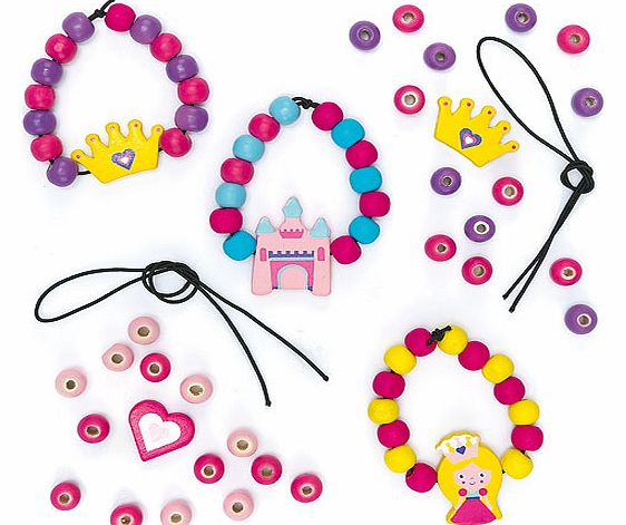 Princess Wooden Bracelet Kits - Pack of 4