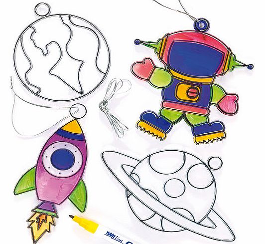 Space Suncatcher Decorations - Pack of 8