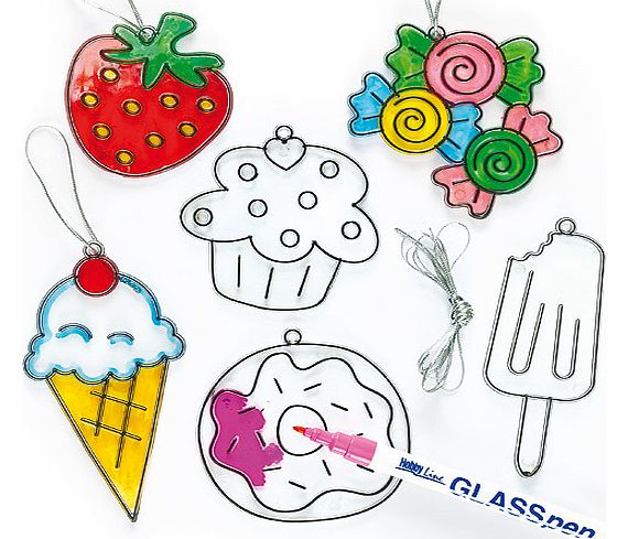 Sweet Treats Suncatcher Decorations - Pack of 6