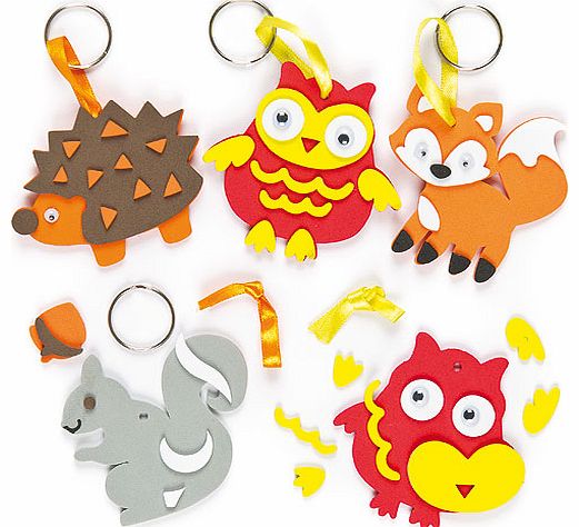 Woodland Animal Keyring & Bag Dangler Kits -