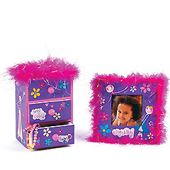 yellowmoon Funky Furry Photo Frame and Drawer Set