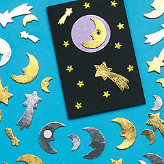 yellowmoon Gold/Silver Mini Stick-on Moons/Stars