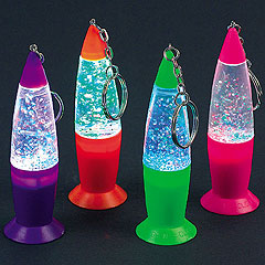 yellowmoon Mini Glitter Lava Lamp Keyrings