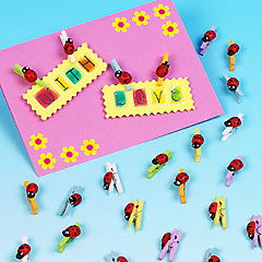 yellowmoon Mini Wooden Ladybird Pegs