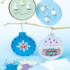 yellowmoon Pearlised Hanging Bauble Card Blanks