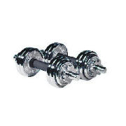 York 15Kg Chrome Dumbell Set