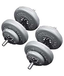 York 15kg Vinyl Dumbbell Weights Set