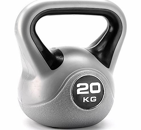 York Fitness Vinyl Kettlebell, Black, 20 kg