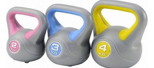 York Fitness York Vinyl Kettlebell Set 2,3,4kg