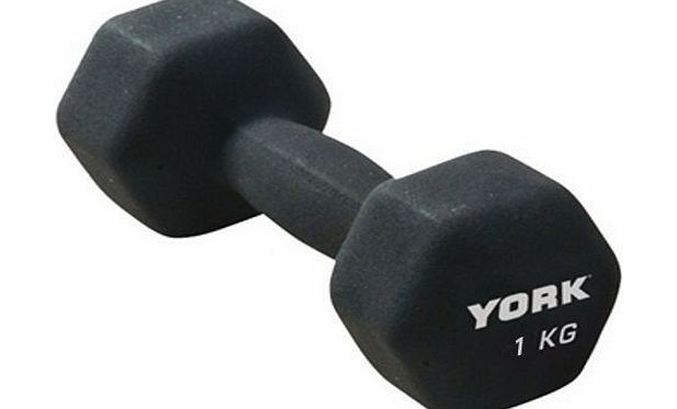 York Neoprene Hex Dumbbell 1.0kg x 1