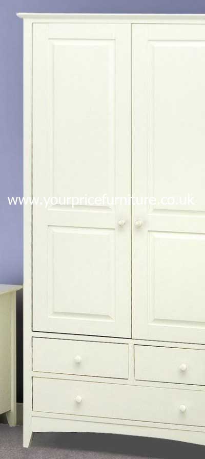 Cameo White Shaker Style Combination Wardrobe