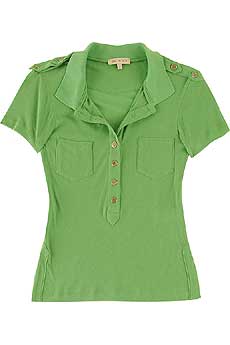 Zac Posen Cotton Polo Top