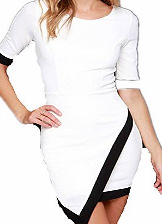 ZANZEA Fashion Women Summer Bandage Bodycon Evening Sexy Party Cocktail Mini Dress White M