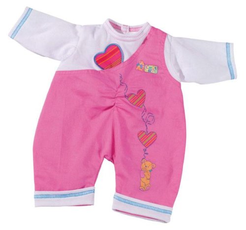 Zapf Creation - CHOU CHOU 48cm Pink & White Romper With Striped Hearts