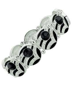 zebra Circles Stretch Bracelet