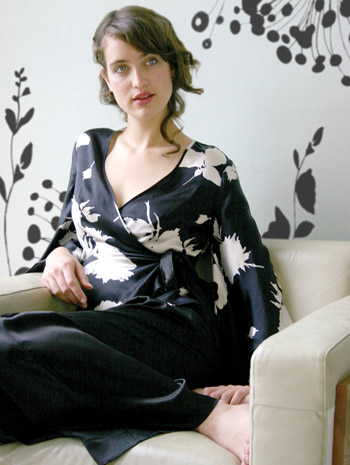 Black peony pyjamas