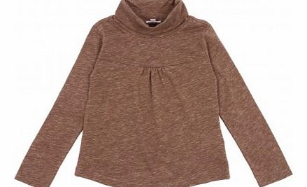 Crew Neck Stars ML T-Shirt Taupe brown `10 years