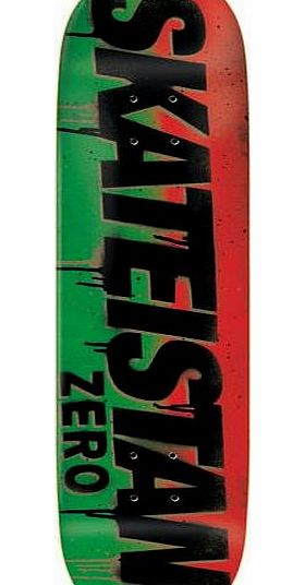 Zero Skateistan Stencil Skateboard Deck - 8 inch