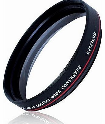 Ultra Slim Multi-Coated AGC Optical Glass 0.45x Wide Angle Lens - 49mm