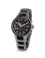 Zoppini Black Dial Stainless Steel Bracelet Chrono Watch