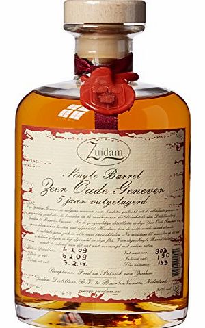 Zuidam Oude Genever 5yo Single Barrel Zuidam Oude Genever 5 Year Old Single Barrel Gin 50 cl